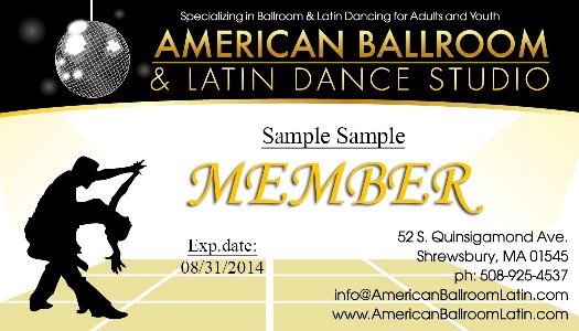 Membership card sample